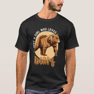 Grizzlybär-weibliche Tiere, nur ein Mädchen, das B T-Shirt