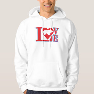 Grizzlybären-Liebe Hoodie