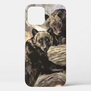 Grizzlybären von CE Swan, Vintage Waldtiere Case-Mate iPhone Hülle