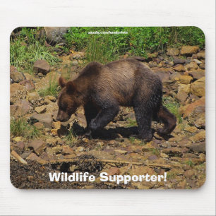 Grizzlybärenjunges-Wildlife-Unterstützer-Mauspad Mousepad