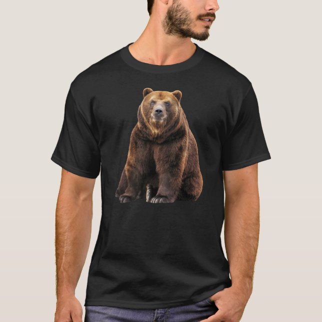 Grizzlysischer schwarzer Alaska-Braunbär T-Shirt (Vorderseite)
