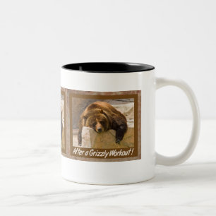 Grizzlyworkout-Tasse Zweifarbige Tasse