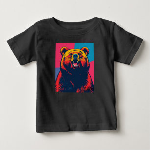 Grizzy Bär Pop Art Baby T-shirt