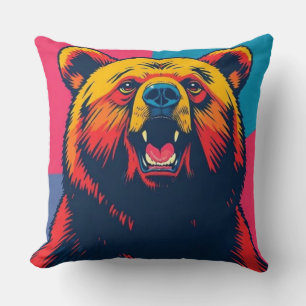 Grizzy Bär Pop Art Kissen