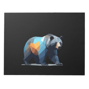 Grizzy Bär Vector Art mit lebhaften Farben Notizblock