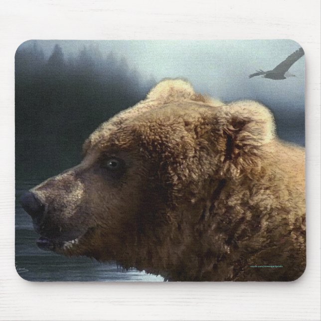 Grizzy Bar Wildlife Supporter Art Mousepad (Vorne)
