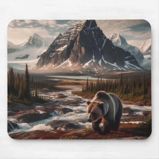 Grizzy Bear Mouse Pad Mousepad (Vorne)