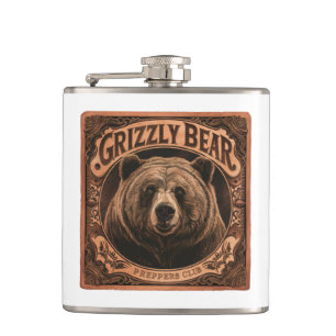 Grizzy Bear Preppers Club Flachmann