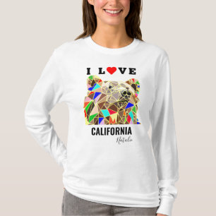 Grizzy I Liebe California Wald tragen farbenfrohe T-Shirt