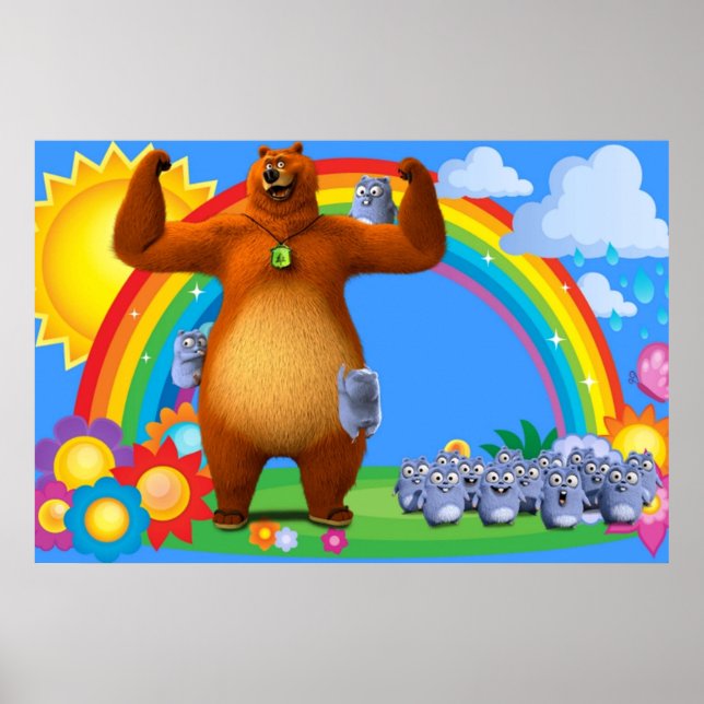 Grizzy und Lemminge Kinder Poster (Vorne)