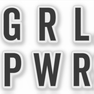 GRL PWR / Girl-Power Feministenangebot Aufkleber