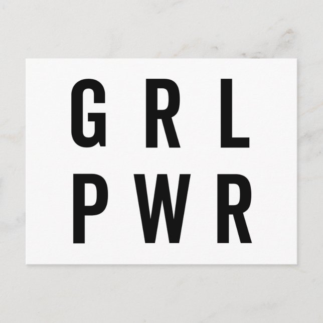 GRL PWR / Girl-Power Feministenangebot Postkarte (Vorderseite)