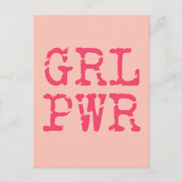GRL PWR (Mädchen) - Fun Zitat Postkarte