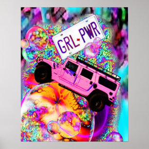 GRL PWR - Mädchen-Power Poster