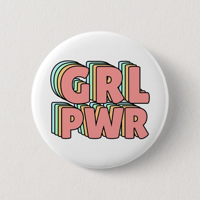 GRL PWR Pastel Button (Vorderseite)