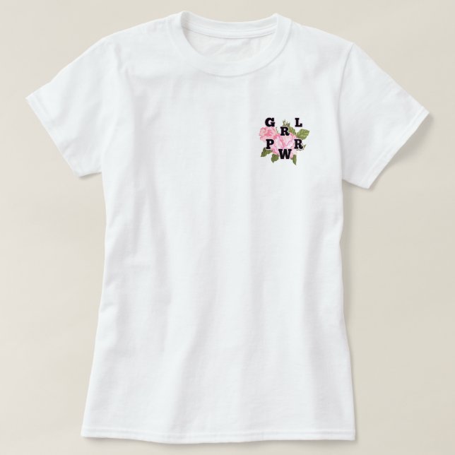 GRL PWR Rose Frosch T-Shirt (Design vorne)