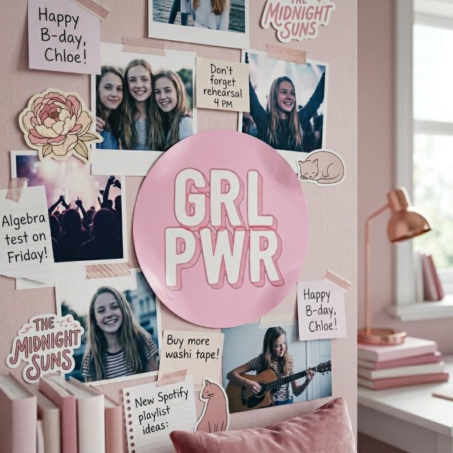 GRL PWR RUNDER AUFKLEBER (Von Creator hochgeladen)