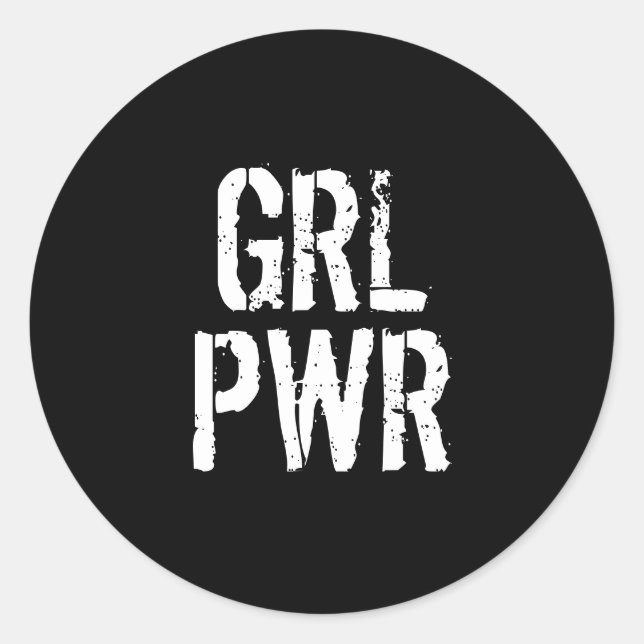 GRL PWR - RUNDER AUFKLEBER (Vorderseite)