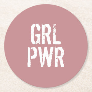 GRL PWR - RUNDER PAPPUNTERSETZER