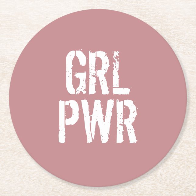 GRL PWR - RUNDER PAPPUNTERSETZER (Vorderseite)