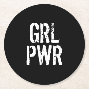 GRL PWR - RUNDER PAPPUNTERSETZER