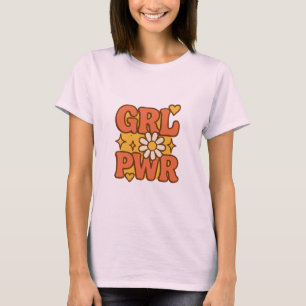 GRL PWR Vintage Feministin - Fetter Retro-Stil T-Shirt