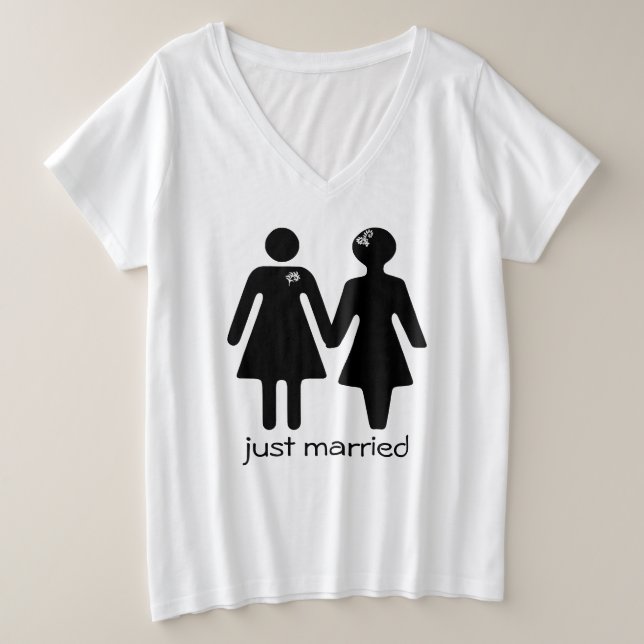 GRLZ - gerade verheiratet T-Shirt (Design vorne)