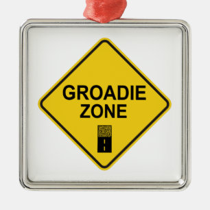 Groadie Zone Gravel Cycling Ornament Aus Metall