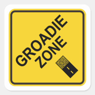 Groadie Zone Gravel Cycling Quadratischer Aufkleber