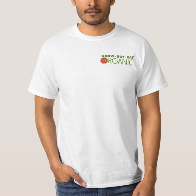 Grob, kaufen, essen Bio T-Shirt (Vorderseite)