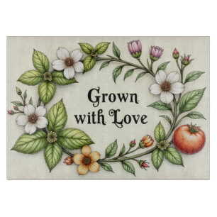 Grob mit Liebe Watercolor Glass Cutting Board Schneidebrett