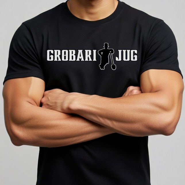 Grobari Jug Crno Beli T-Shirt (Von Creator hochgeladen)