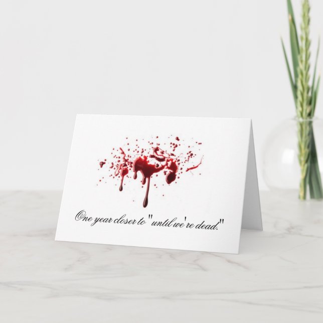 Grobe Jahrestags-Karte Karte (Vorderseite)