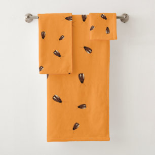 Grobe Schaben-Orange Halloween Badhandtuch Set