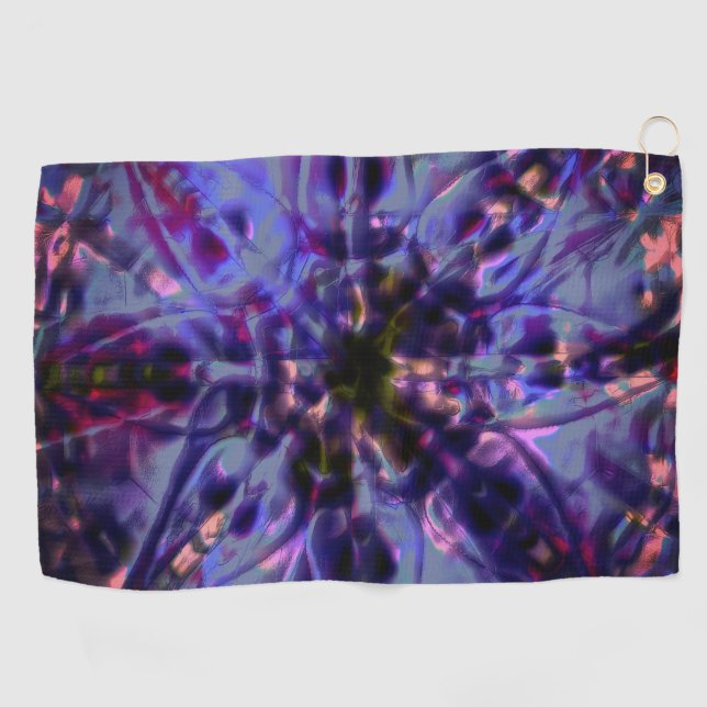 Grobe Textur dunkle Veilchen zu lila gebeizt Golfhandtuch (Horizontal)