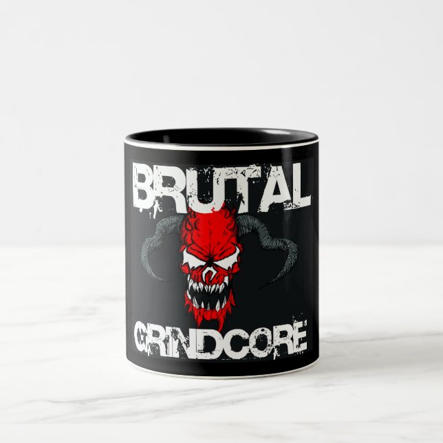 Grobes Grindcore Zweifarbige Tasse (Mittel)