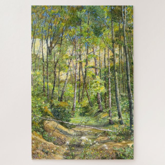 Grobmalerei Aquarell auf Seide Puzzle (Vertikal)