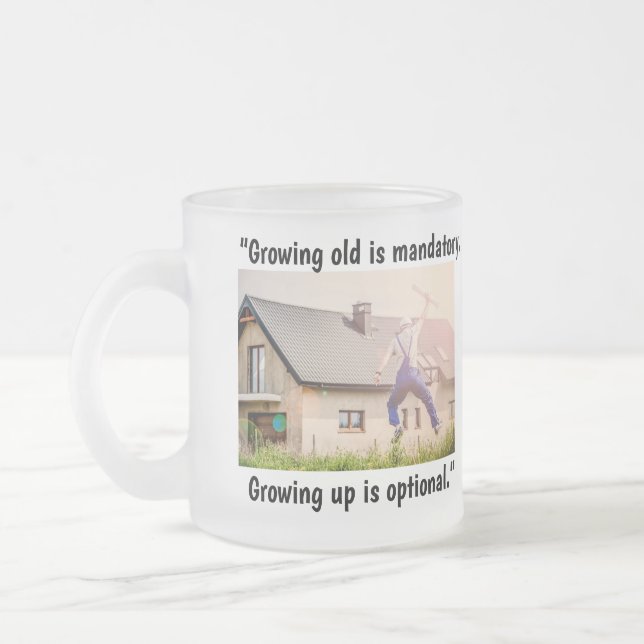 "Grobup ist optional" Tasse/Cup Mattglastasse (Links)