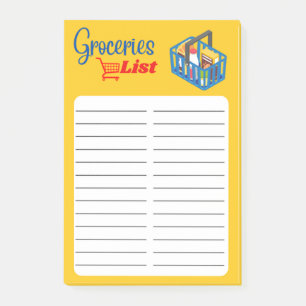 GROCERY LIST POST-IT KLEBEZETTEL