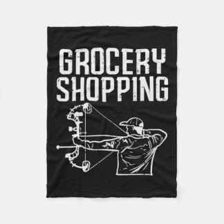 Grocery Shopping Bow Jagd Funny Archery Archer Fleecedecke