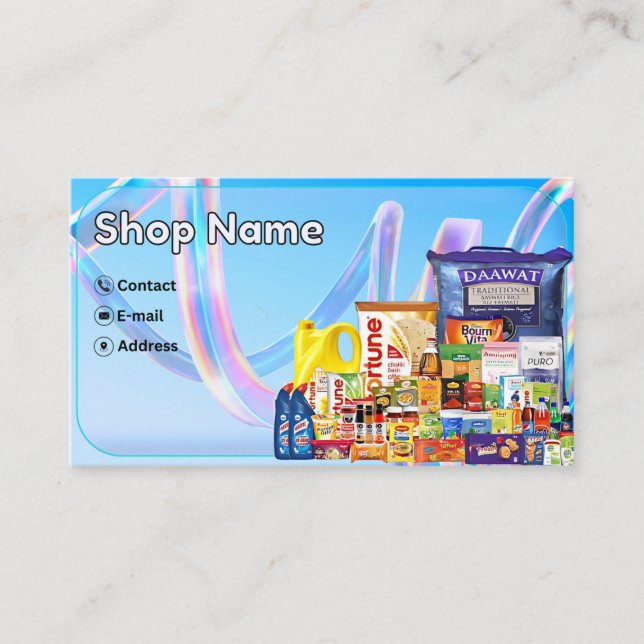 Grocery Store Business Card – Fresh Market For You Visitenkarte (Vorderseite)