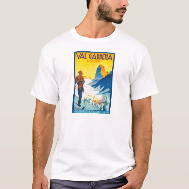 Grödner Dolomiti-Jahrgang T-Shirt (Vorderseite)