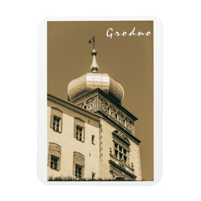 Grodno Belarus Architektur Burg Stadtansicht Magnet (Vertikal)