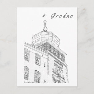 Grodno Belarus Architektur Burg Stadtansicht Postkarte
