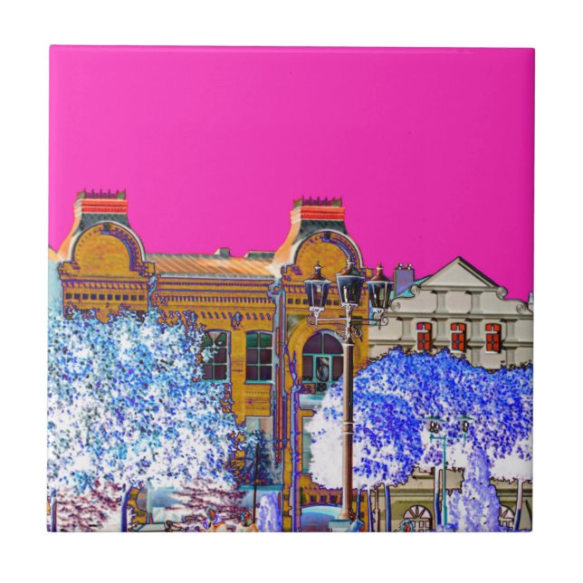 Grodno Belarus Architektur Fliese (Vorderseite)