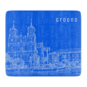 Grodno Belarus Architektur Stadt Stadtansicht Kath Schneidebrett