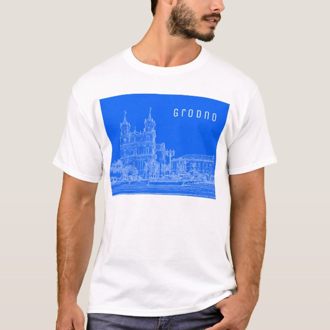 Grodno Belarus Architektur Stadt Stadtansicht Kath T-Shirt (Vorderseite)