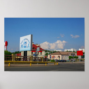 Grodno Belarus Architektur Stadt Stadtbild Straße Poster