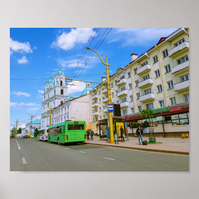 Grodno Weißrussland Stadtbild Stadt Aussicht Poster (Vorne)