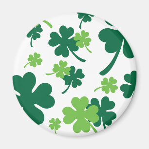 Groen klavertje vier blaadjes. St. Patrick's Day Magnet